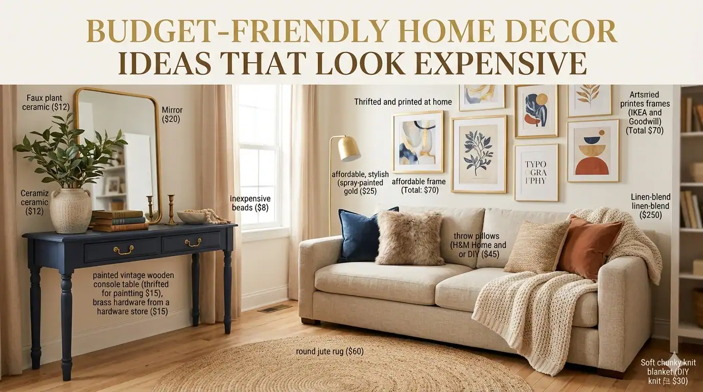Budget-Friendly Home Decor Ideas That Look Expensive make feature